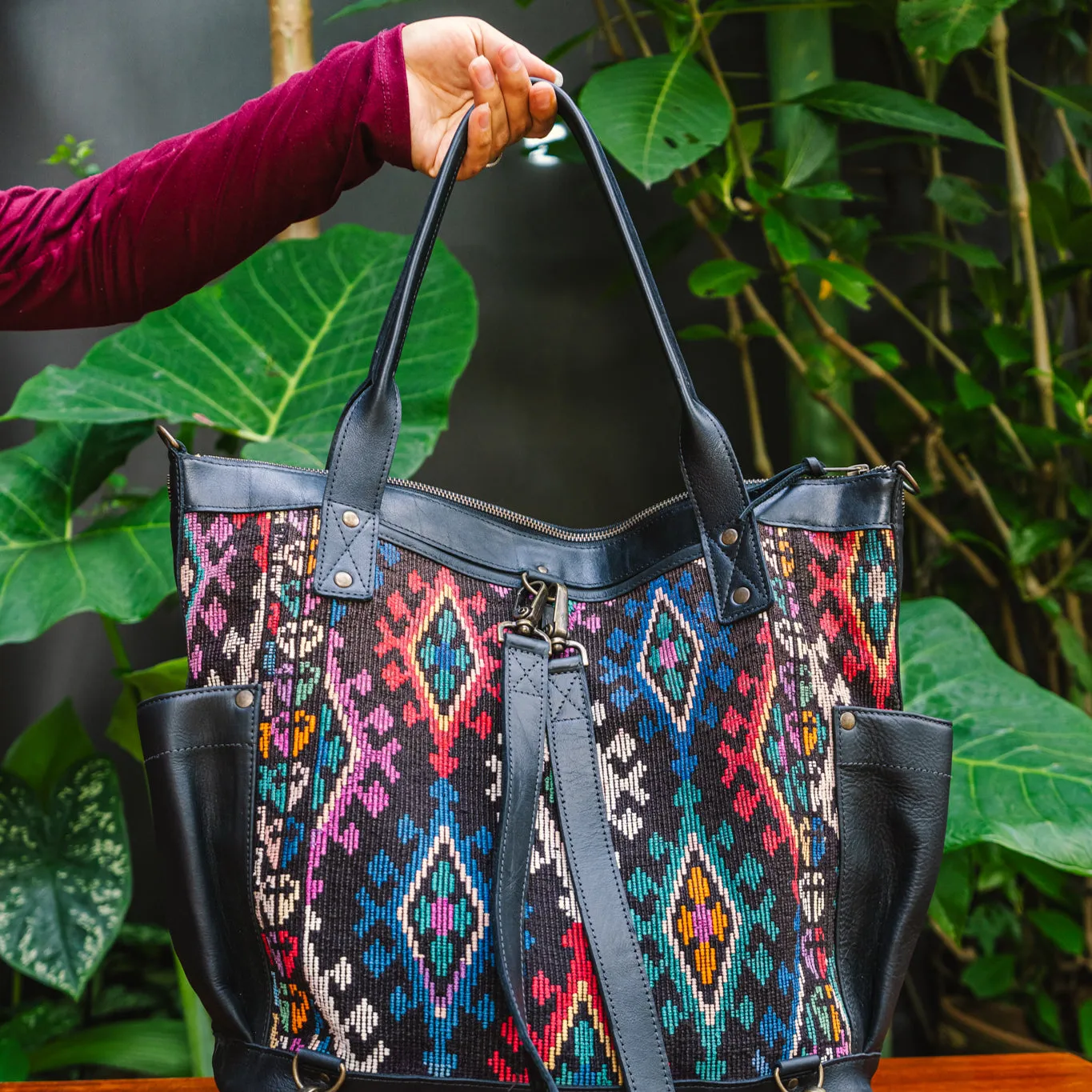 THE PERFECT BAG - OOAK HUIPIL - BLACK - NO. 12686
