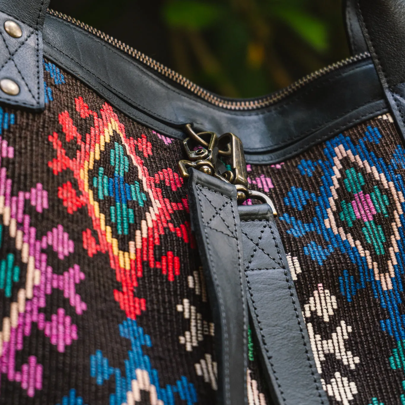 THE PERFECT BAG - OOAK HUIPIL - BLACK - NO. 12686