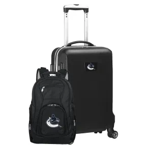 Vancouver Canucks Deluxe 2-Piece Backpack and Carry-on Set in Black
