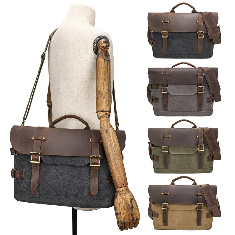 Vintage Canvas Shoulder Bag Men Messenger Bag