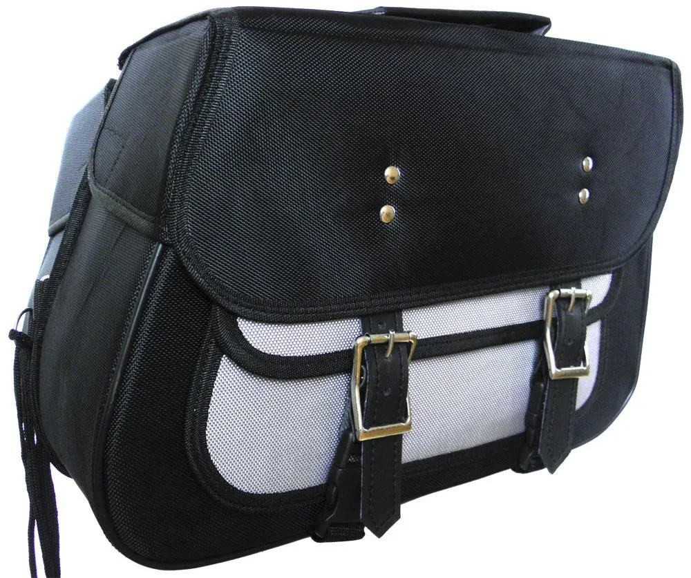 VS260 Vance Leather Medium Slant Textile Saddle Bag
