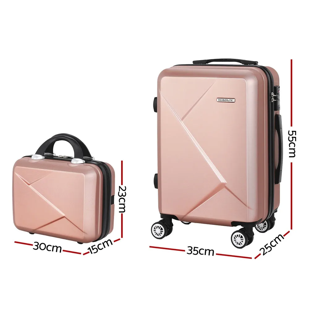 Wanderlite 2pc Luggage - TSA Lock, Lightweight Design