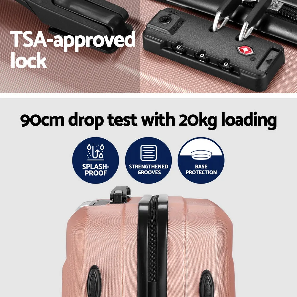 Wanderlite 2pc Luggage - TSA Lock, Lightweight Design