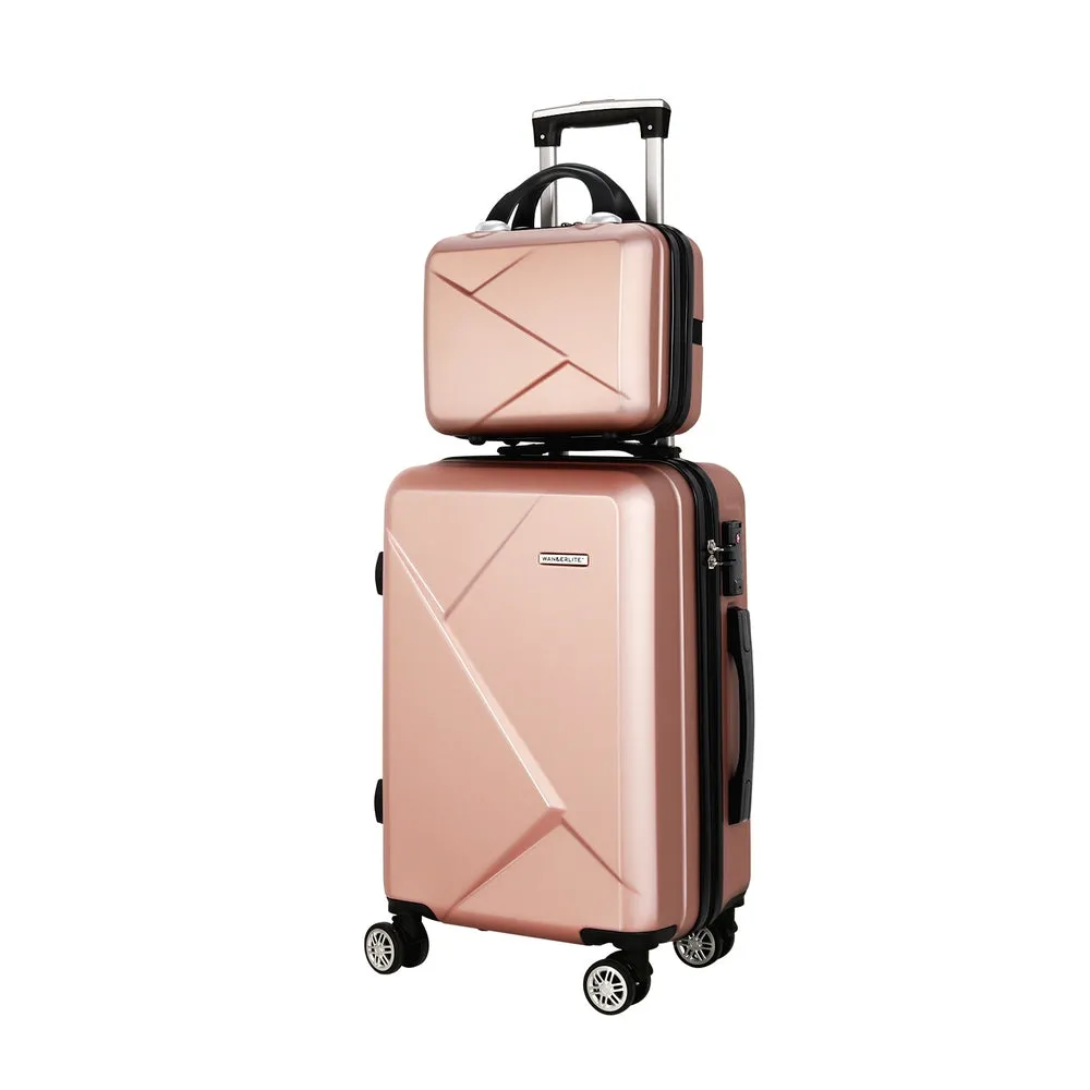 Wanderlite 2pc Luggage - TSA Lock, Lightweight Design