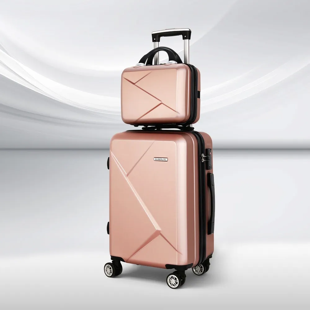 Wanderlite 2pc Luggage - TSA Lock, Lightweight Design