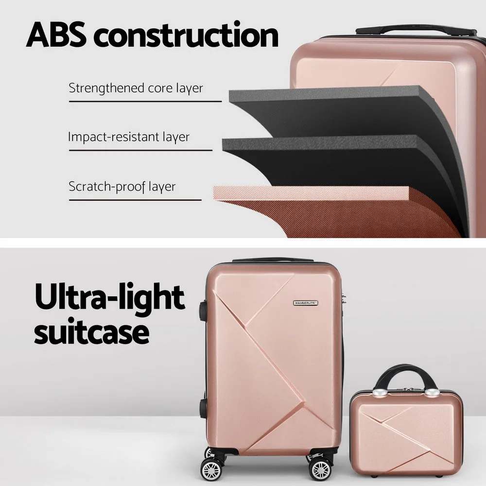 Wanderlite 2pc Luggage - TSA Lock, Lightweight Design