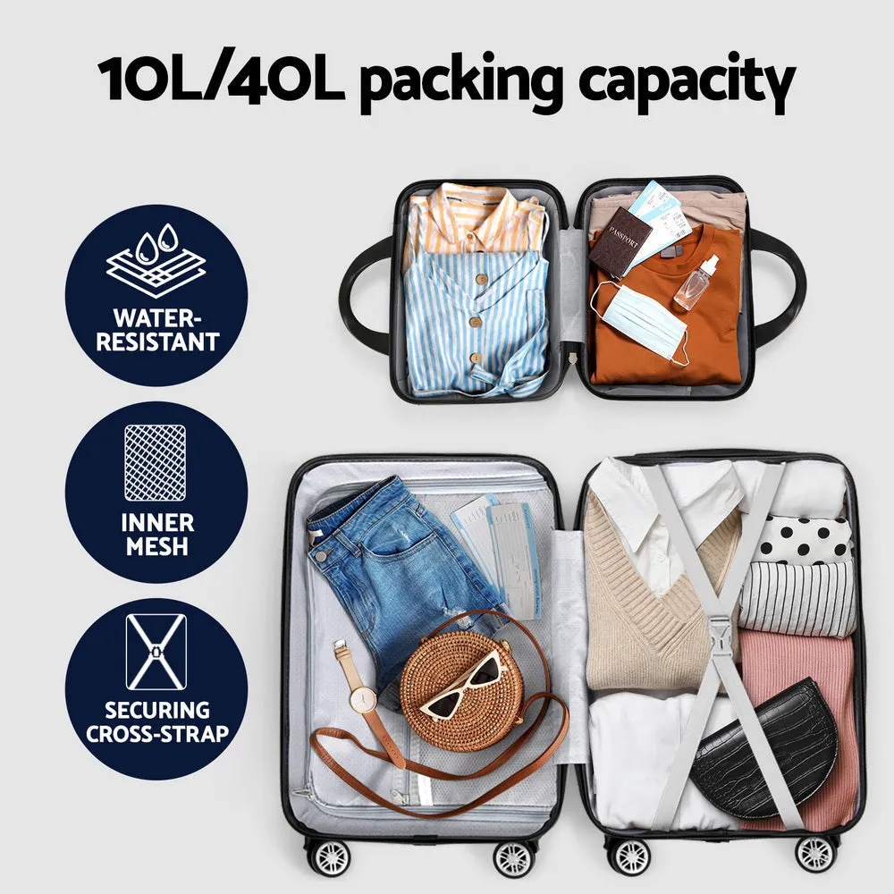 Wanderlite 2pc Luggage - TSA Lock, Lightweight Design