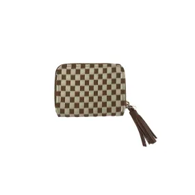 Wynona Woven Wallet-Brown